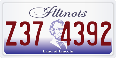 IL license plate Z374392