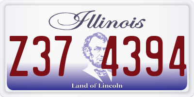 IL license plate Z374394
