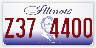 IL license plate Z374400