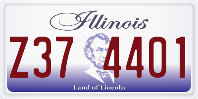 IL license plate Z374401