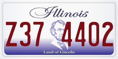IL license plate Z374402