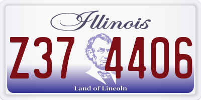IL license plate Z374406