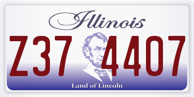 IL license plate Z374407