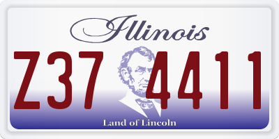 IL license plate Z374411