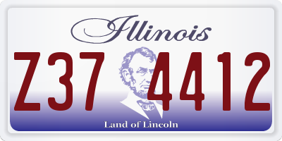IL license plate Z374412