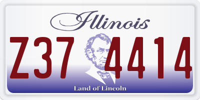 IL license plate Z374414