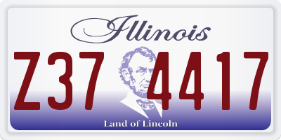 IL license plate Z374417