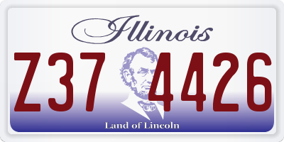 IL license plate Z374426