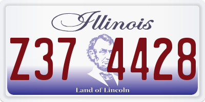 IL license plate Z374428