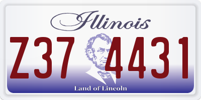 IL license plate Z374431