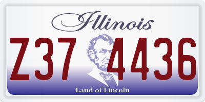 IL license plate Z374436