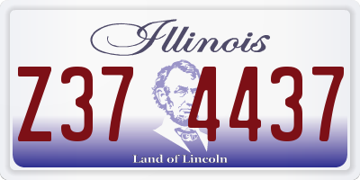 IL license plate Z374437