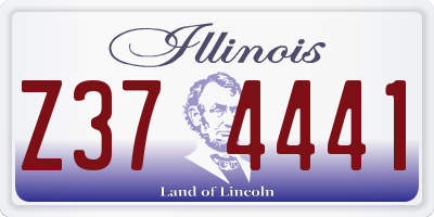 IL license plate Z374441