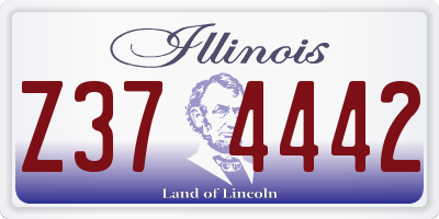 IL license plate Z374442