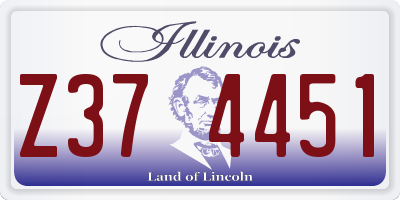 IL license plate Z374451
