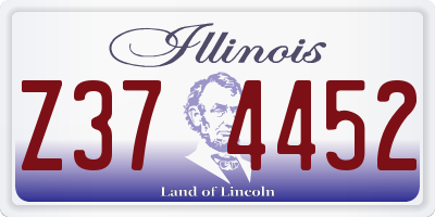 IL license plate Z374452