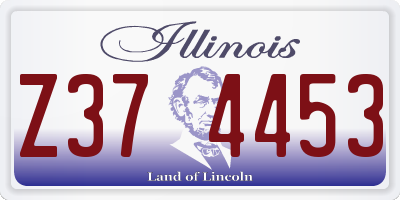 IL license plate Z374453
