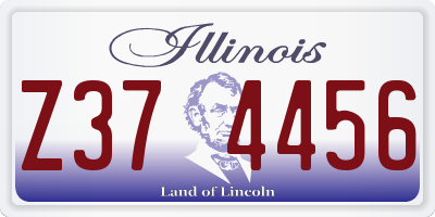 IL license plate Z374456