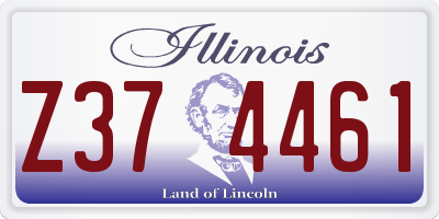 IL license plate Z374461