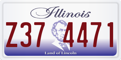 IL license plate Z374471