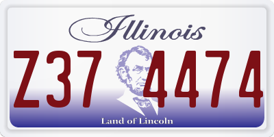 IL license plate Z374474