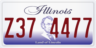 IL license plate Z374477