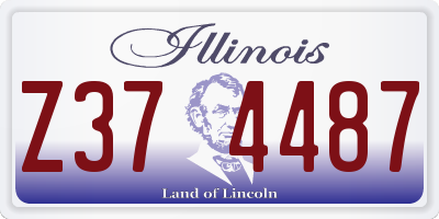 IL license plate Z374487