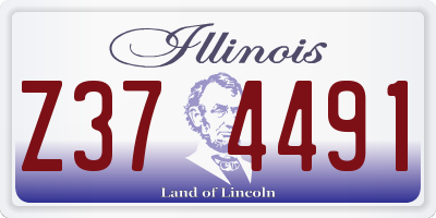 IL license plate Z374491