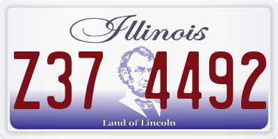 IL license plate Z374492