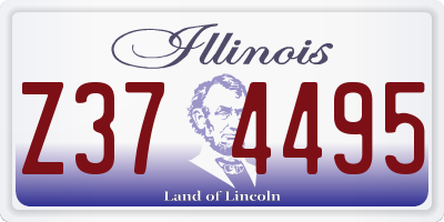 IL license plate Z374495