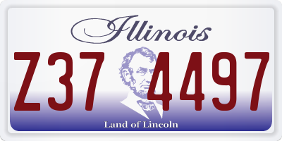 IL license plate Z374497
