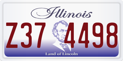 IL license plate Z374498