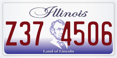 IL license plate Z374506