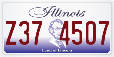 IL license plate Z374507
