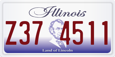 IL license plate Z374511