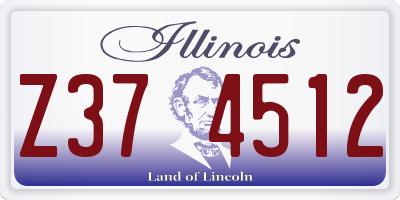 IL license plate Z374512