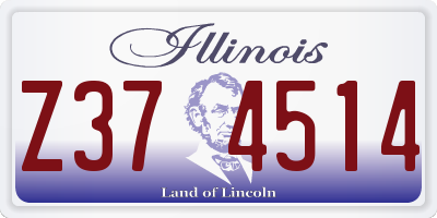 IL license plate Z374514