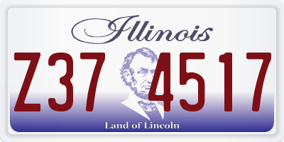IL license plate Z374517