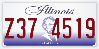 IL license plate Z374519