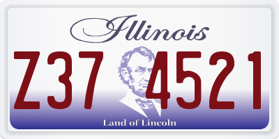 IL license plate Z374521