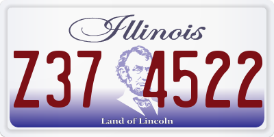 IL license plate Z374522