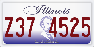 IL license plate Z374525