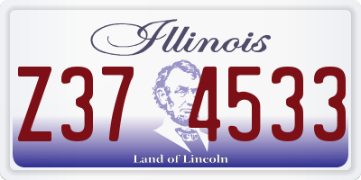 IL license plate Z374533