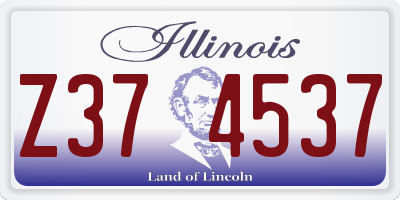 IL license plate Z374537