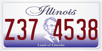 IL license plate Z374538