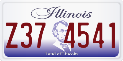 IL license plate Z374541