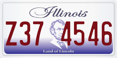 IL license plate Z374546