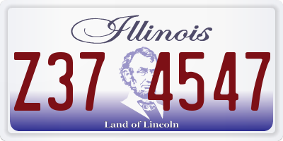 IL license plate Z374547