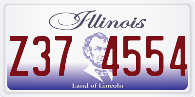 IL license plate Z374554