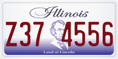 IL license plate Z374556